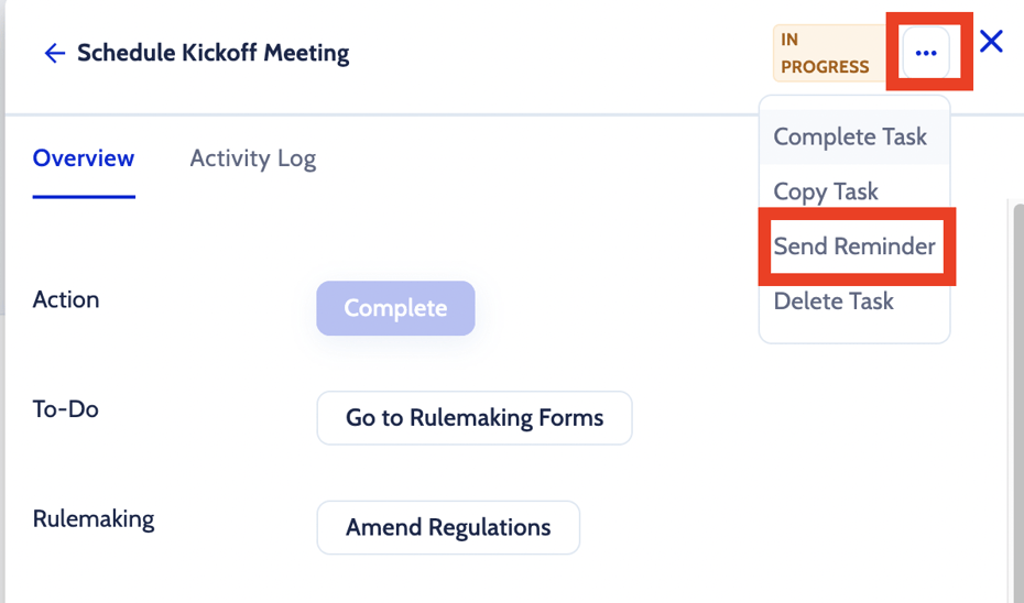 Send Reminders Manual Reminders